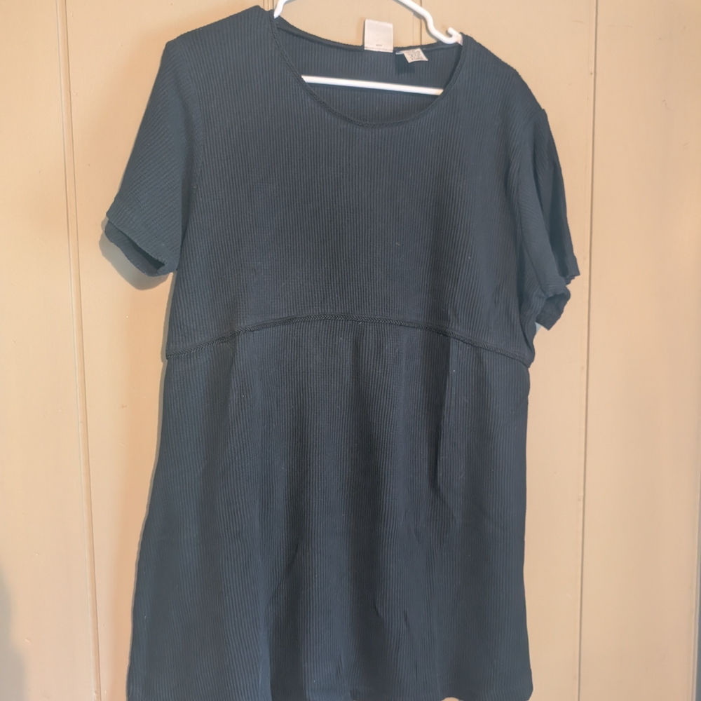Dark Blue Short Sleeve Dress